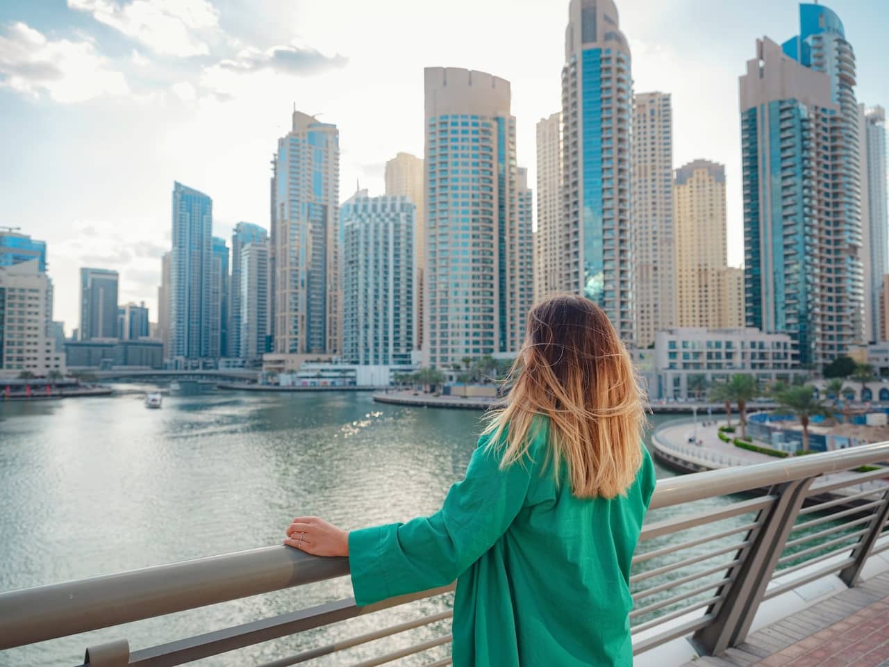 Woman walking in Dubai